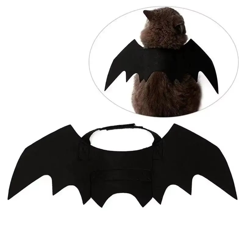 Wholesale Cute Cat Cosplay Costume Black Bat Wings Safety Belt Role Playing Pet Cat Dog Halloween Party Decoration Supplies