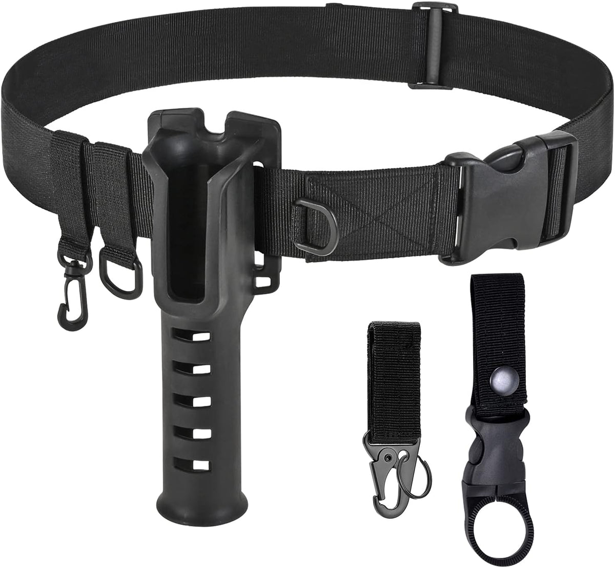 Fishing Wading Belt with Rod Holder Adjustable Wader Waist Belt