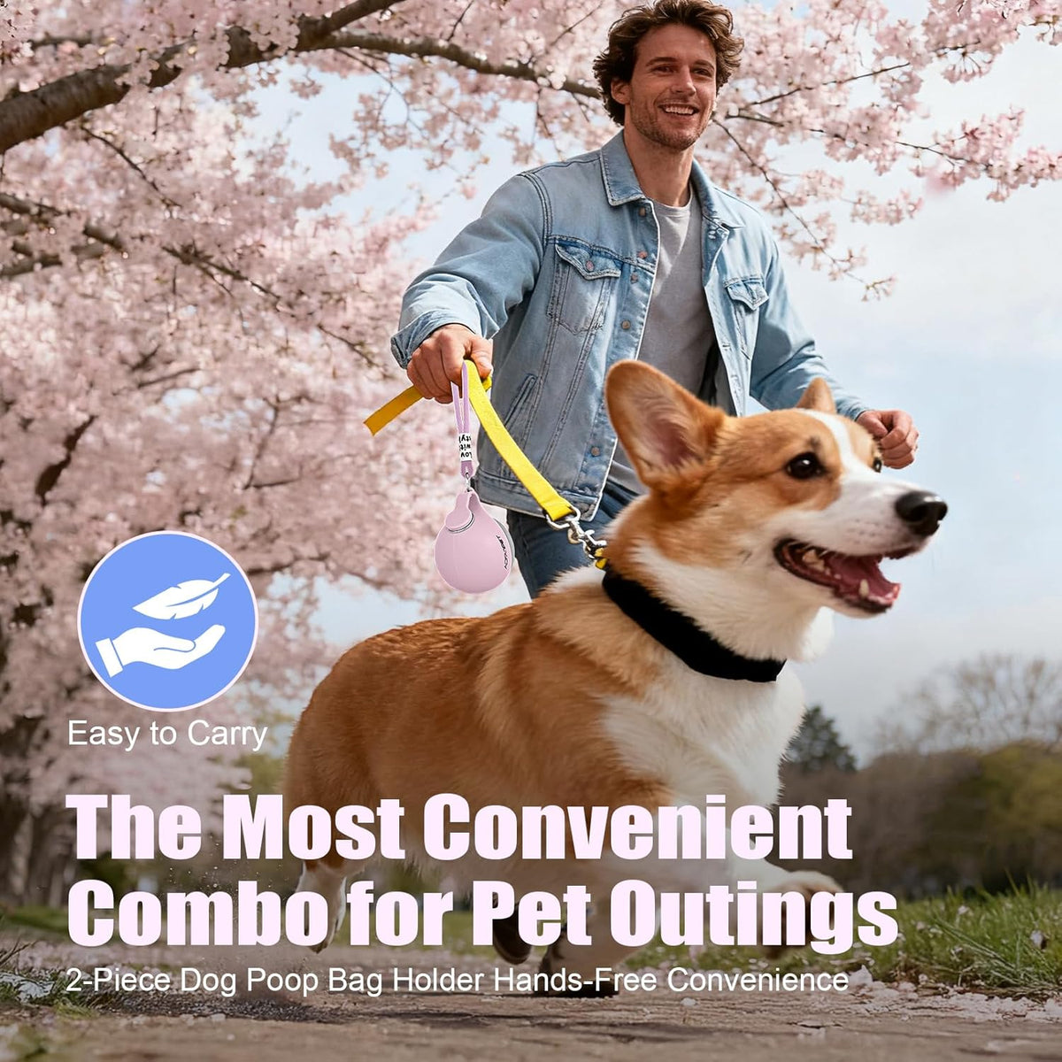 Portable Dog Water Bottle with Collapsible Silicone Bowl, 10Oz