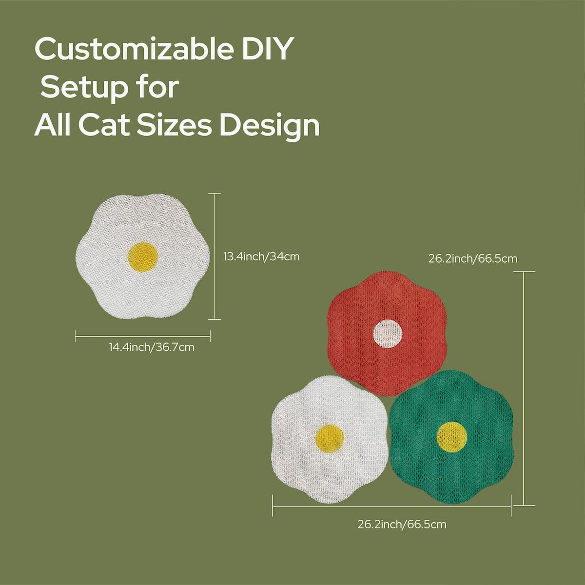 Wall Mounted Cat Scratcher, Decorative Scratching Board for Cats