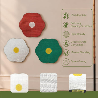 Wall Mounted Cat Scratcher, Decorative Scratching Board for Cats