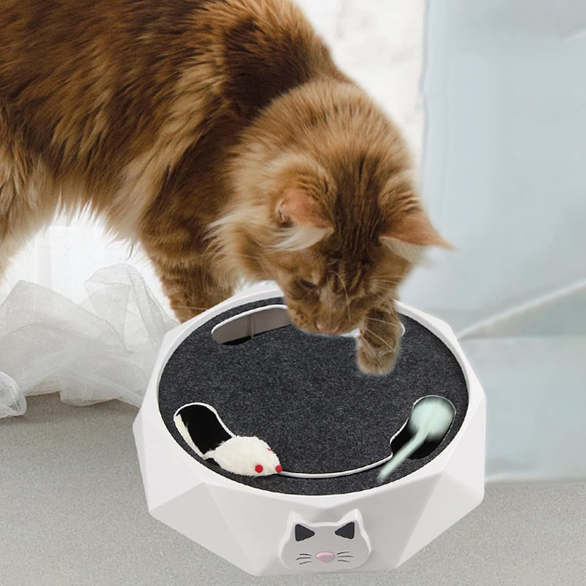 Interactive Cat Turntable Toy, Electric Toys 2 Speed Adjustable