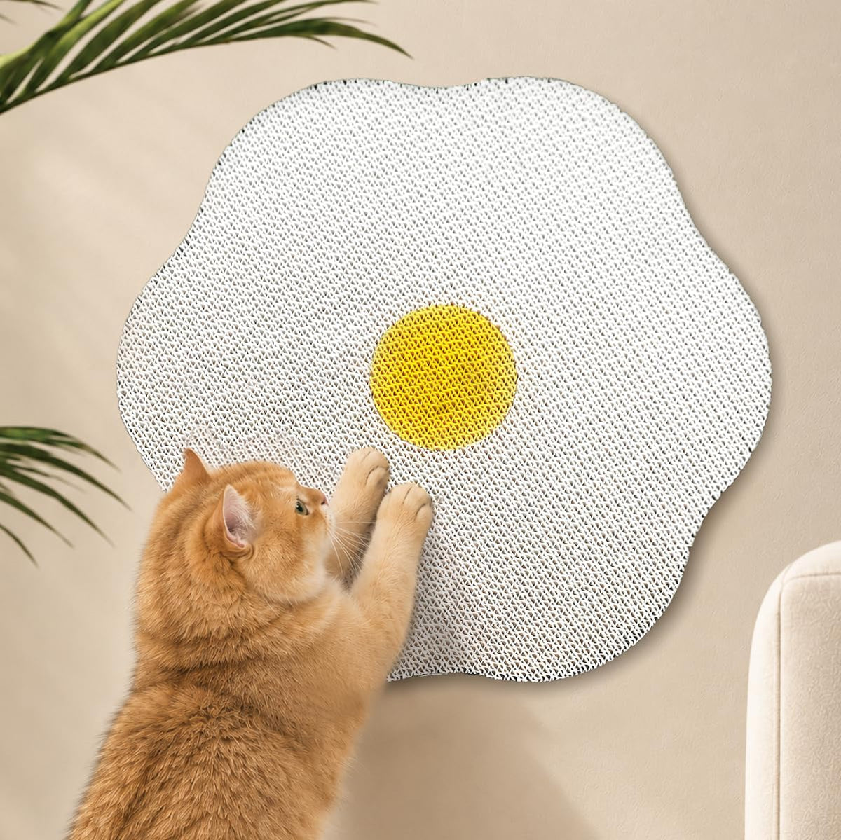 Wall Mounted Cat Scratcher, Decorative Scratching Board for Cats